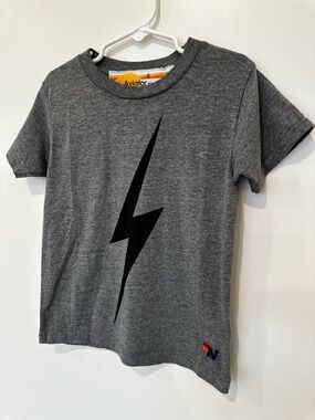 Aviator Nation kids gray lighting bolt t shirt 6